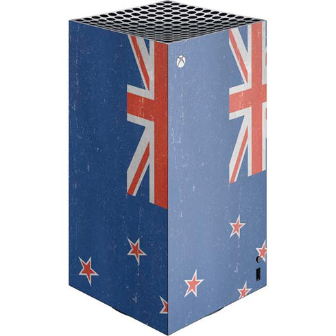 New Zealand Flag Distressed XBox Series X Digital Edition Console Skin